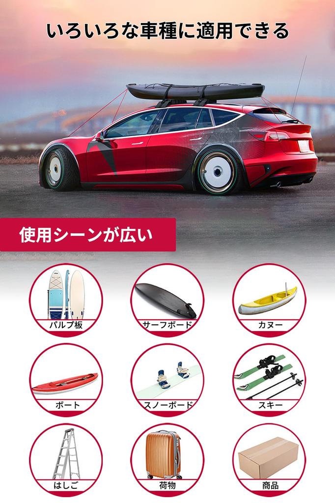 SAGVE Car Rooftop Soft Roof No Rails Surfboard Roof No Tools Easy Compatible with All Vehicle Carrying 60kg Weight Capacity Carrier, Rack, Required,
