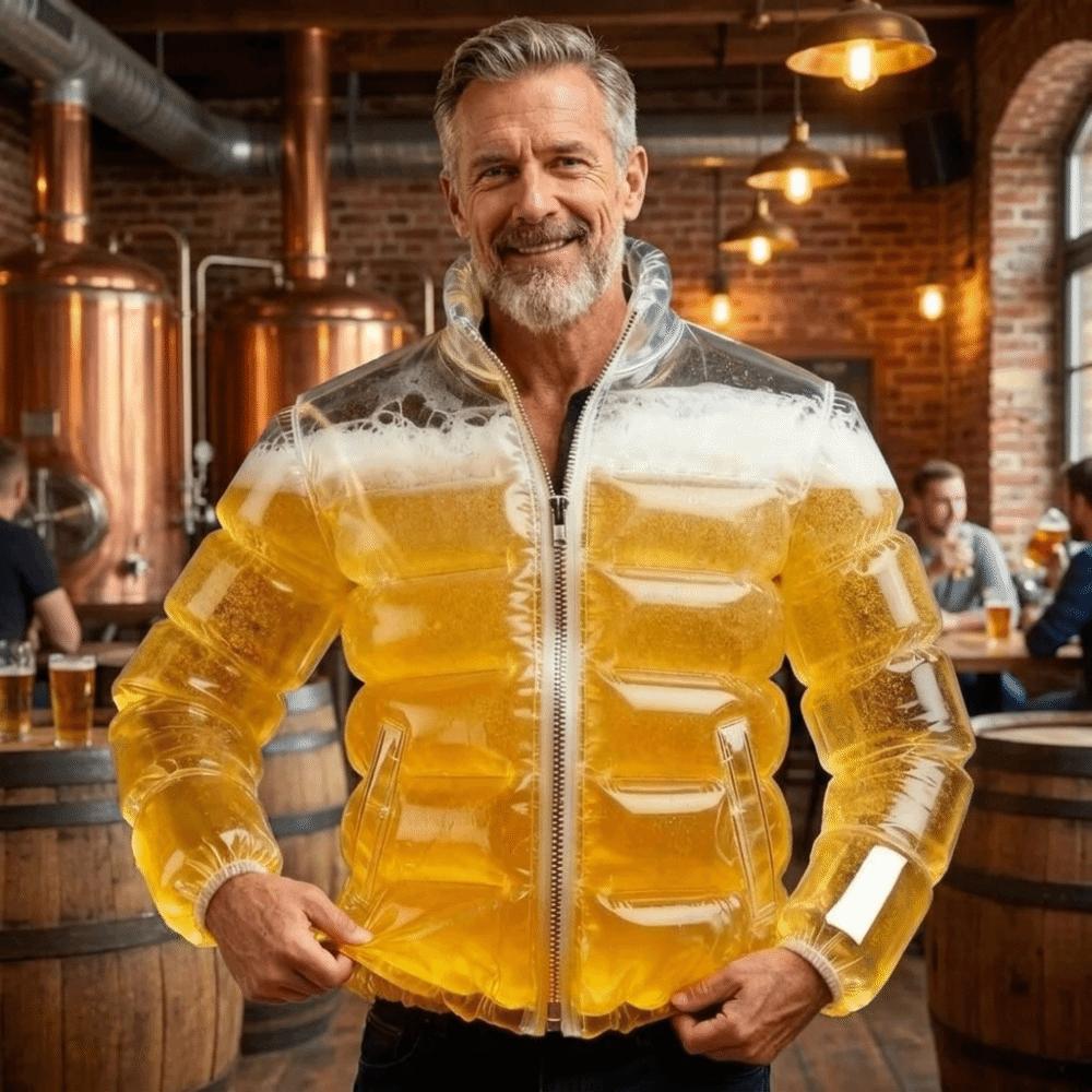 Wearable Beer-Filled Jacket Leak-proof Refillable Beverage Jacket Beer Drinking Jacket Parties