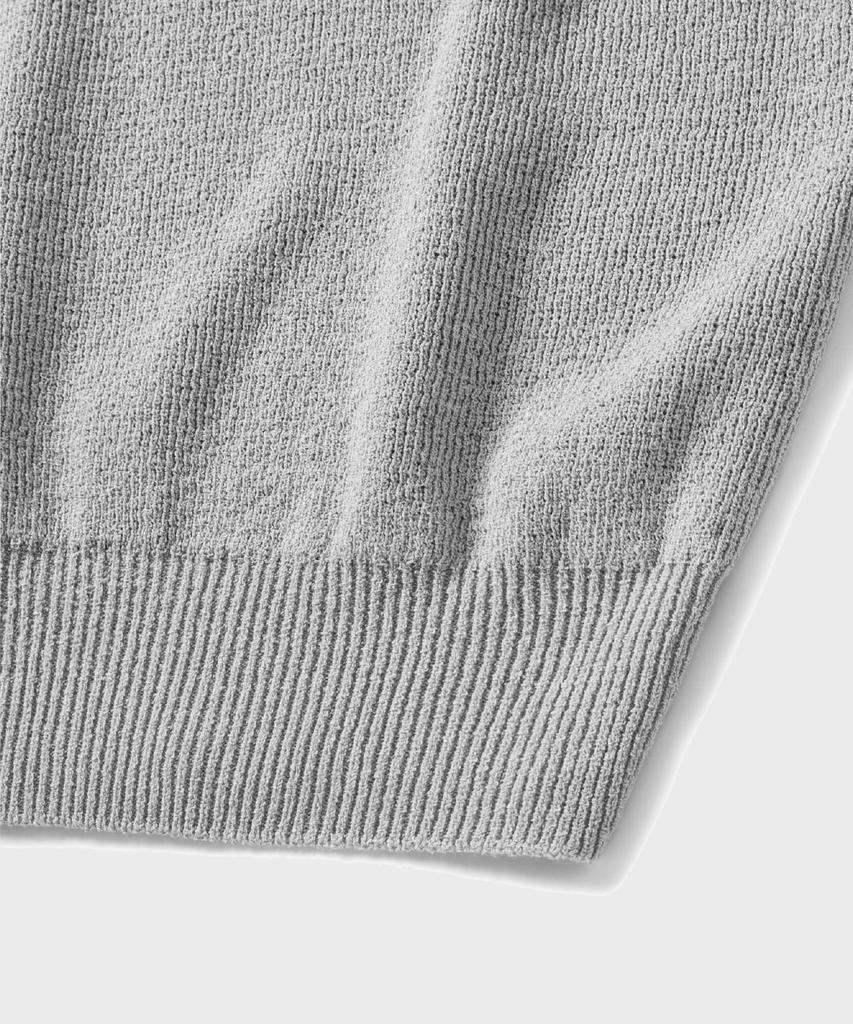 NONBLANK Raglan Half Sleeve Collar Knit_Grey