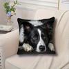 1Pc Border Collie Cute Dog Printed Throw Pillow Cover, Suitable For Sofa, Bedroom, Living Room, A Healing Gift For Dog Lovers.