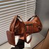 Einschulter-Loaf-Tasche - Retro Business-Casual-Stil Tasche - Modische Unterarm-Motorradtasche