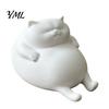 PLA Plastic Cat Ornament 3D Printed Fat Figurine, Cute Lazy Statue, Small Figures for Desk Minimalist Tabletop Office And Shelf Decor