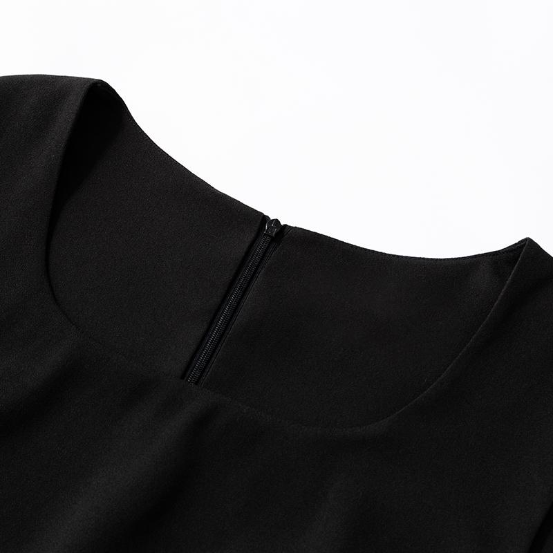 Ditu's New Acetic Acid Swan Neck Sexy Waist Slimming Fashion Elegant Sleeveless Dress
