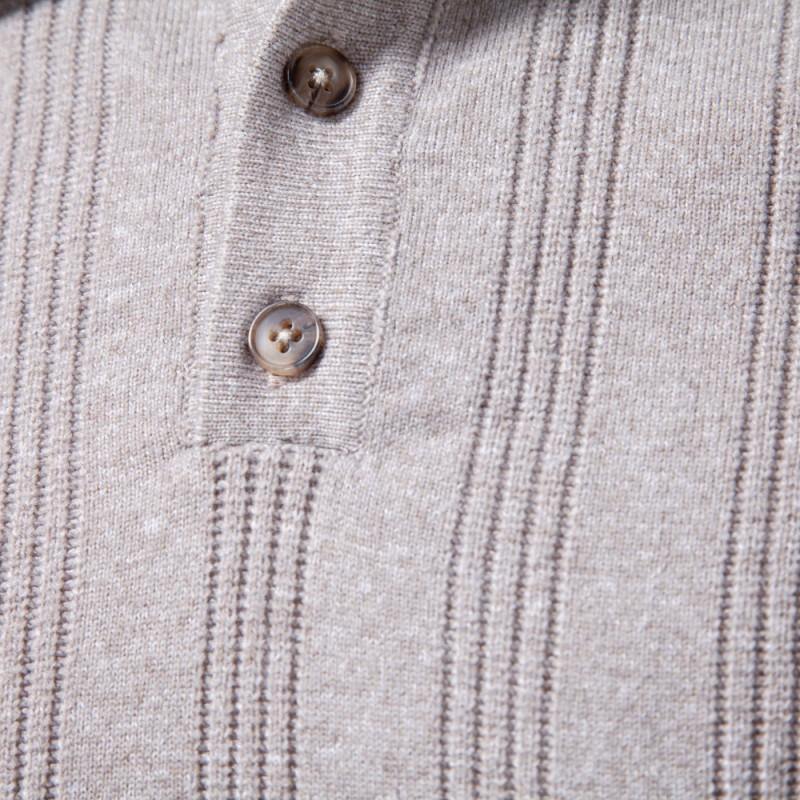 Mens Knit Long Sleeve Polo Shirt Winter 2026 Casual Business Smart Fit Lightweight Warm Breathable