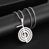 Stainless Steel Cho Ku Rei Opal Necklace Reiki Protection Healing Chokurei Necklace Sacred Geometry Protection Amulet Jewelry