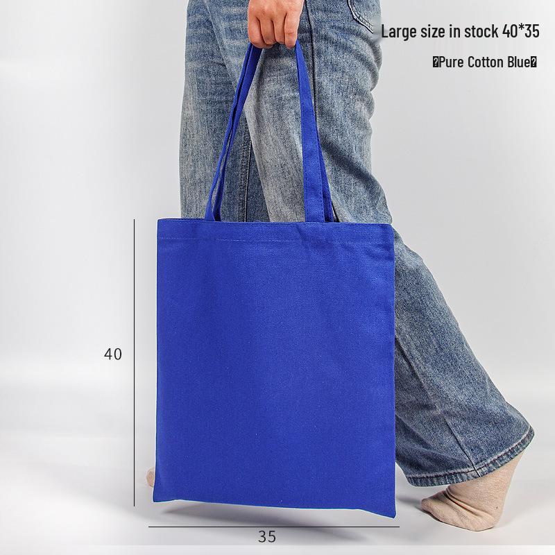 Customizable White Canvas Tote Bag with High-End Feel