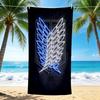 1Pc Attack Titan Symbol Beach Towel Quick Dry Multiuse For Beach Pool Gym Yoga Home Travel Christmas Halloween Xmas Gift El149