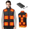 Electric Heated Vest with DC Front and Rear Independent and Features Fiber 13 Heating Fast 3 Temperature Fully and Is a Cold Weather Gear for