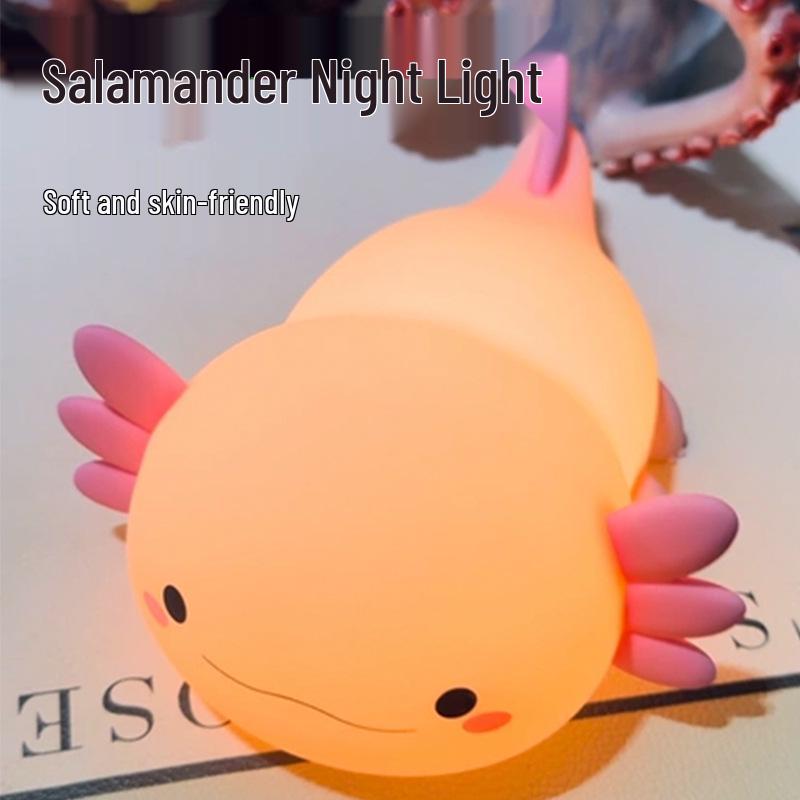 Axolotl Silicone Night Light - Creative Bedside Atmosphere Lamp & Gift Ornament