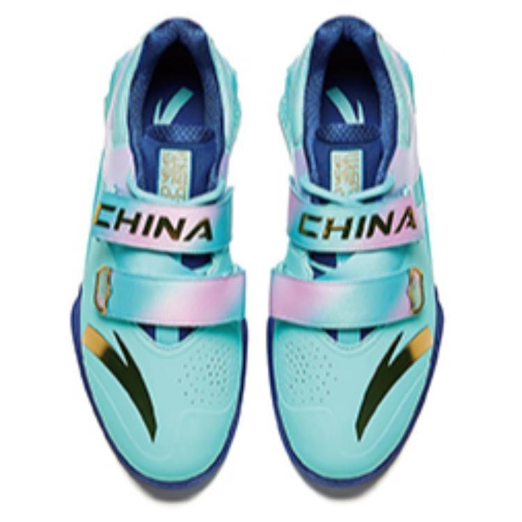 Anta Low top Weightlifting Shoes Men's Blue Pink Gold 412440101-7