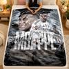 Flannel BlanketKylian Mbappe Warm Soft Throw Blanket for Indoor Sofa Bed Living Room Use