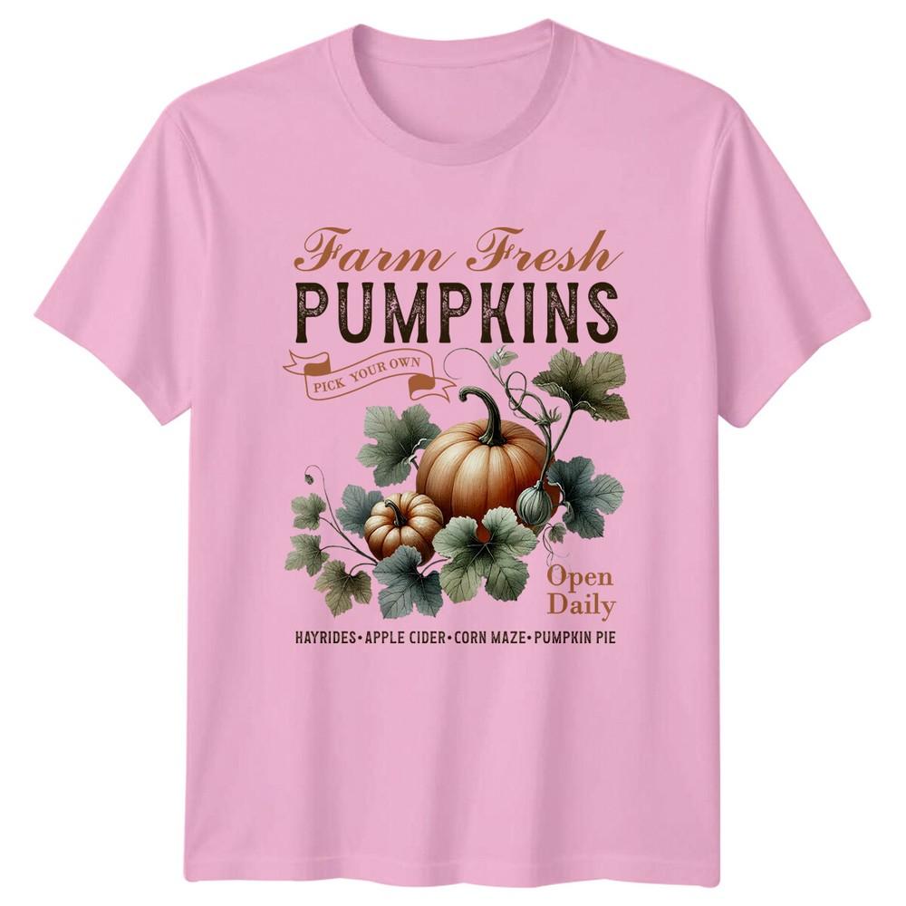 Farm Fresh Pumpkins TShirt Retro Foodie Pick Your Own Open Daily a
