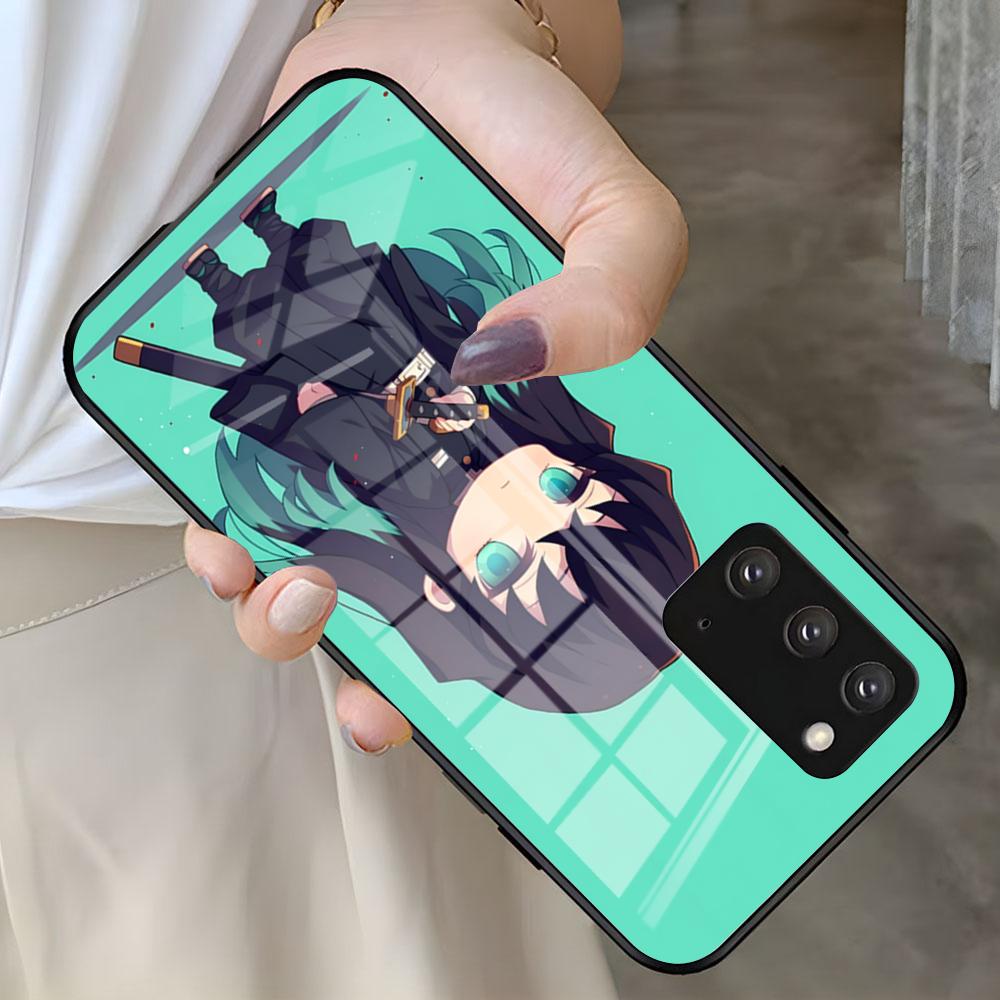 

Anime Muichiro Tokito Phone Case For Samsung S26 S25 S24 FE S23 S22 S21 Plus S20 Ultra Note20Ultra Black Glass Cover Galaxy S24