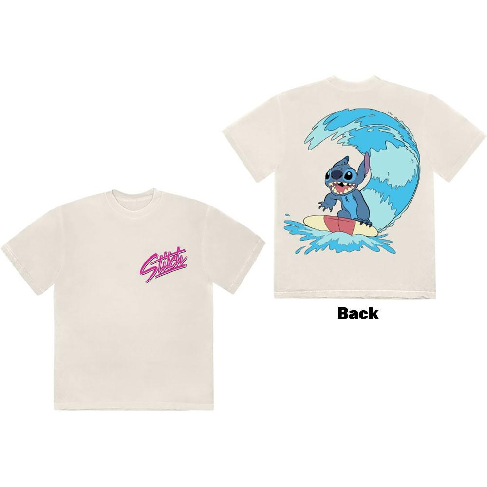 Unisex Tshirt Stitch Surf (Natural) (Back Print) (Xlarge) S