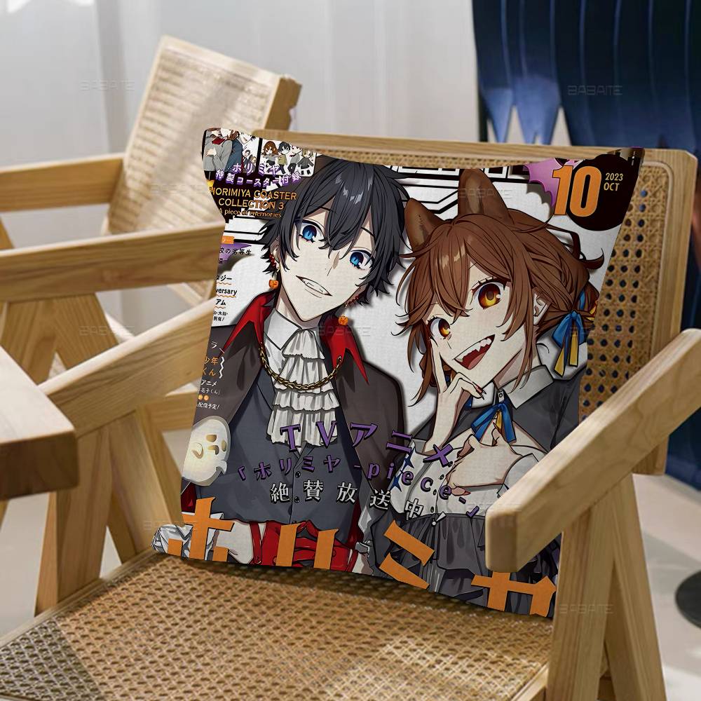 Horimiya Anime Pillow Cover Design Cushion Cover Decor Holiday Decorati