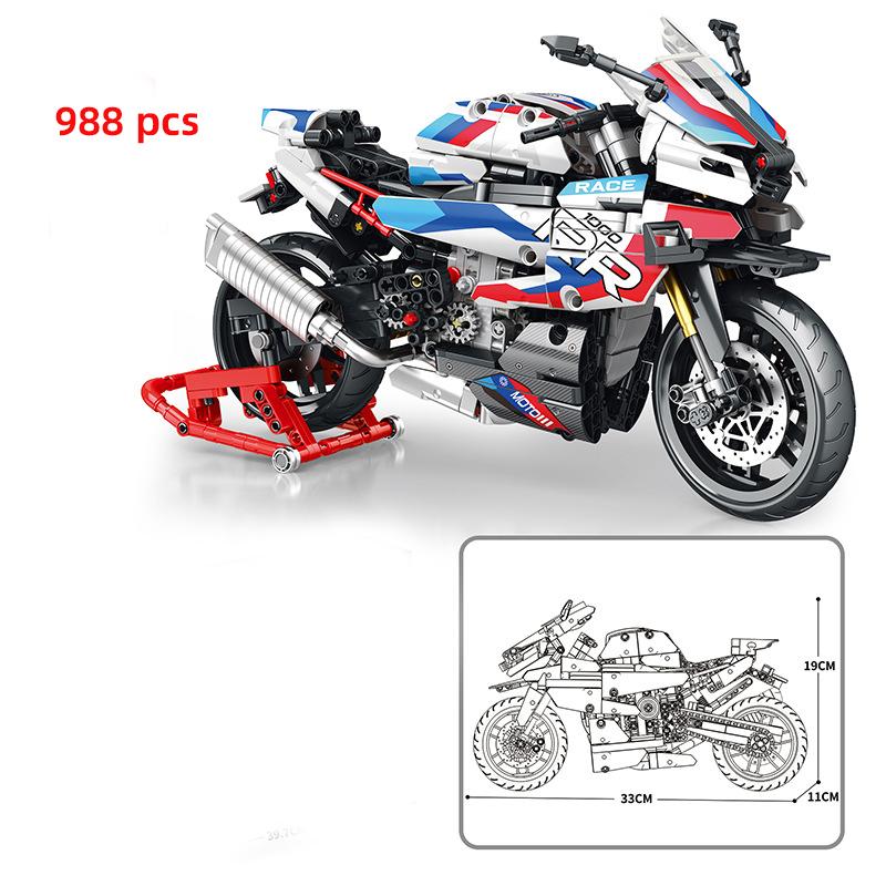 Technical Motorcycle Building Block City Motor Racing Car Speed Motorbike Off Road MOC Model Vehicle Toys For Adults Boy Gifts