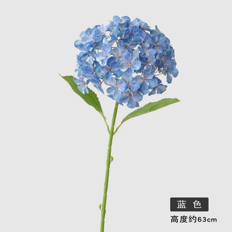 5Pcs/lot 3D Printing of Hydrangea Artificial Silk Flower Wedding Flower Arrangement Party Home Decoration Fake Hydrangea Flowers