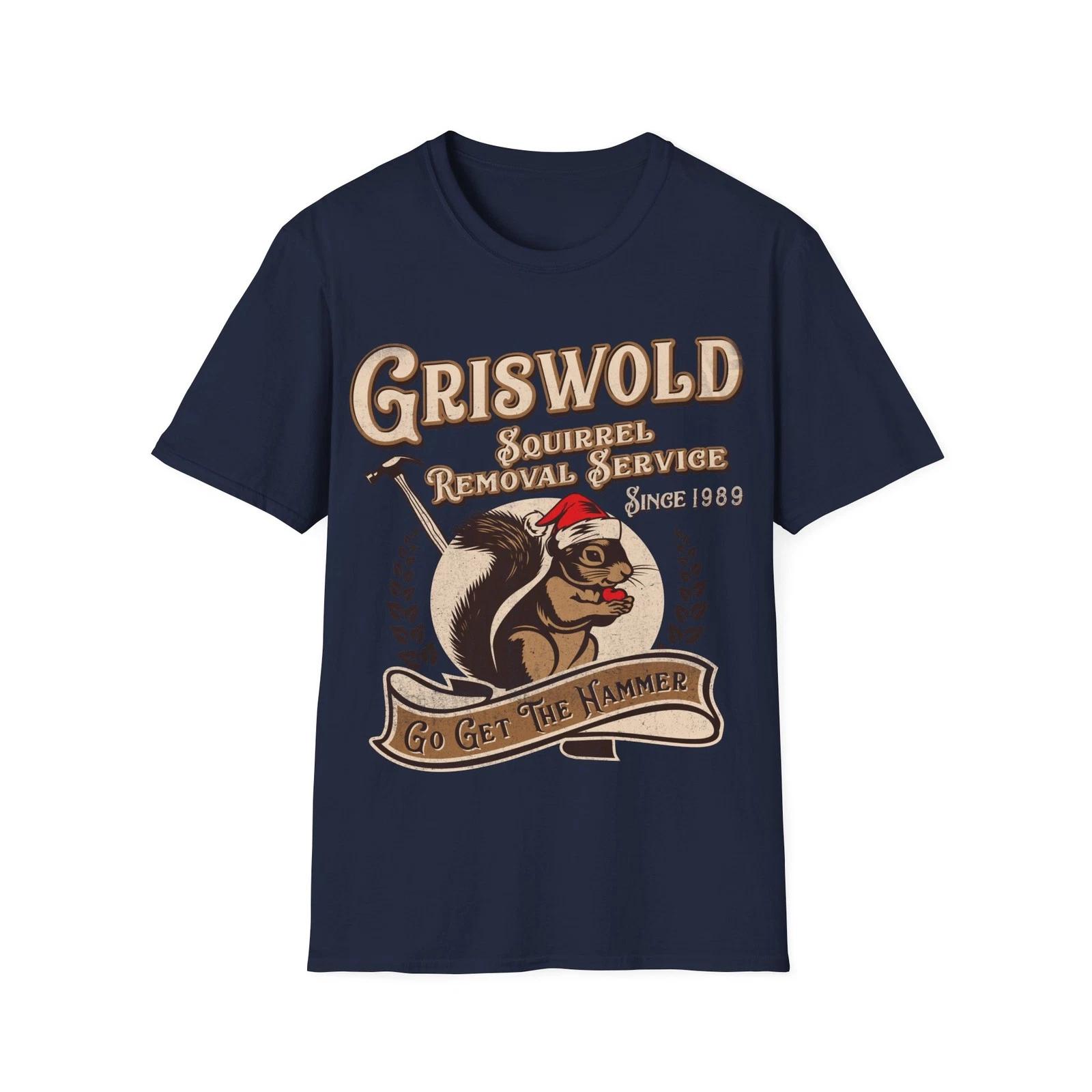 

Griswold Squirrel Removal Service T-Shirt, Funny Christmas Vacation Tee M