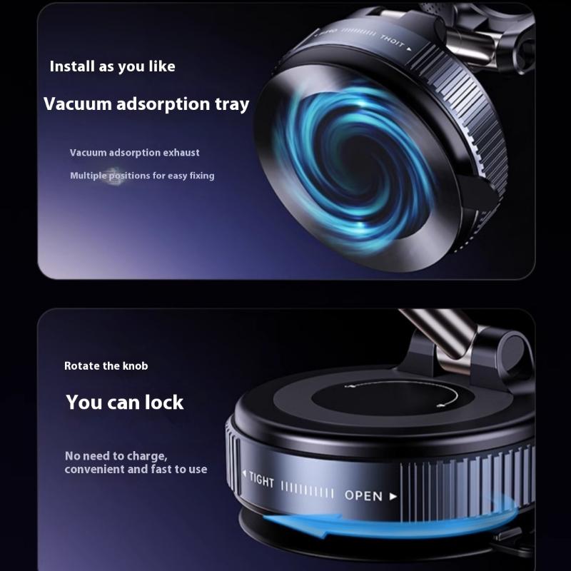 1 Piece Foldable Suction Cup And Magsafe Car Phone Holder Mount Compatible For Phone 12/13/14/15/16 Pro/Max Diy Accessories