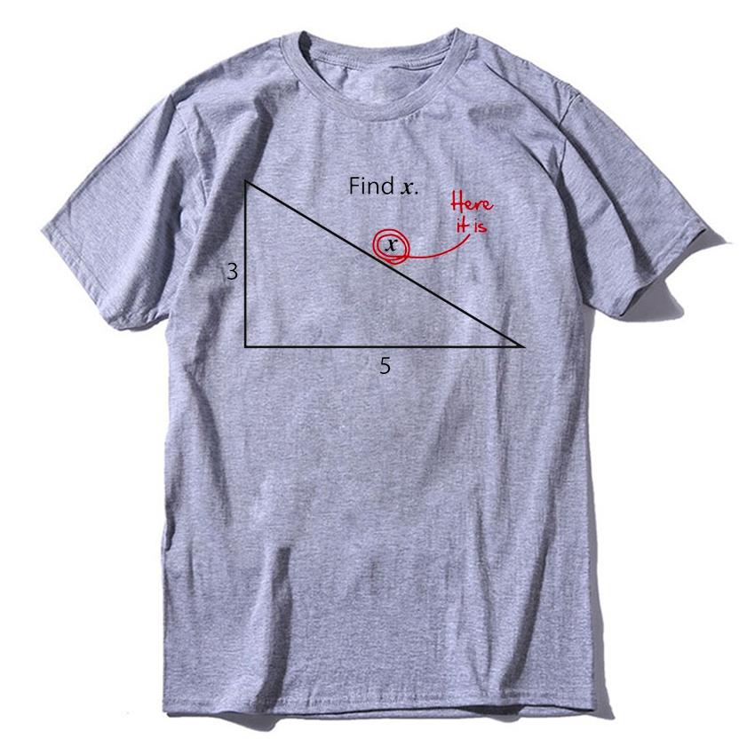 THE COOLMIND 100% cotton funny math print men T shirt casual funny men tshirt o-neck t-shirt men tee shirts tops