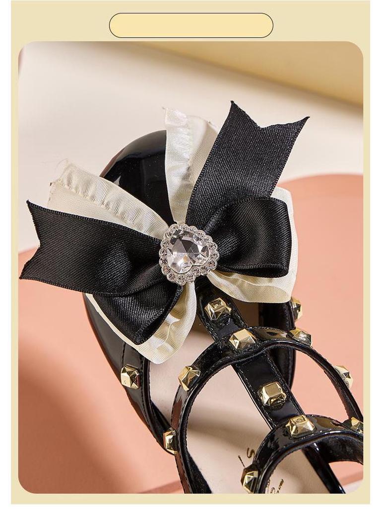 Girls' Bow Princess Sandals - Comfortable Fashion Shoes for Students & Performances