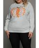Azura Exchange Pumpkin Leopard Print Plus Size Sweatshirt
