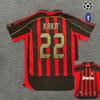 AC Milan Retro Away Jersey #22 Kaka, Champions League, Pirlo, Short Sleeve Football Kit (0607)