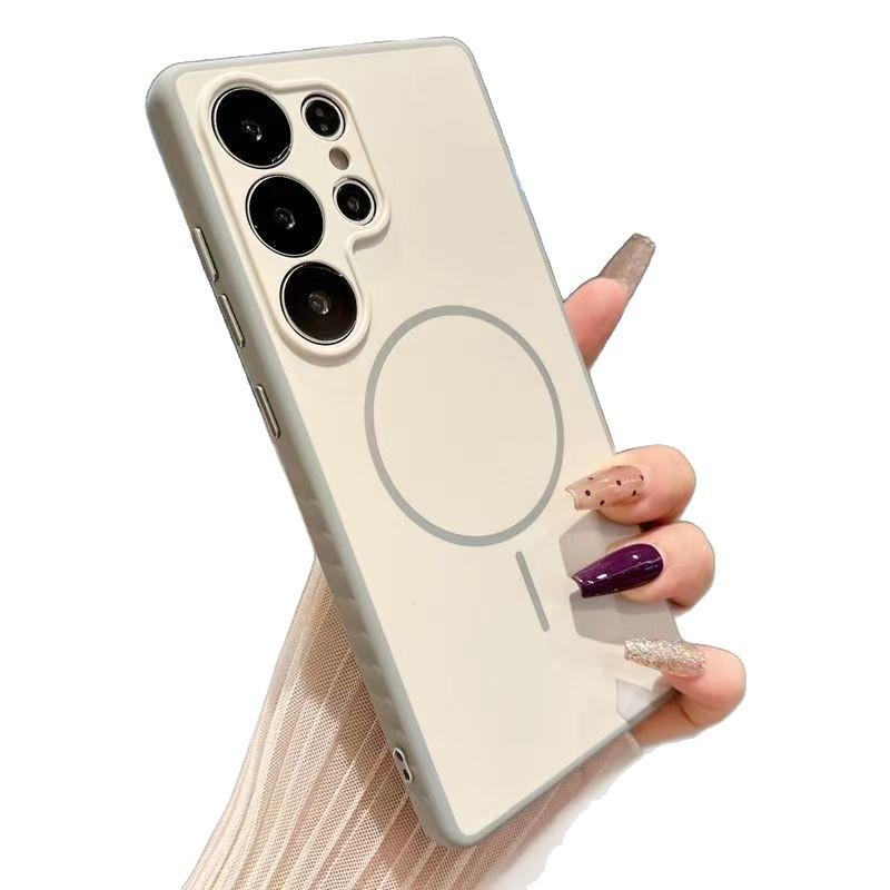Skin anti-slip edge 2-in-1 suitable for Samsung S26Ultra mobile phone case S25Plus magnetic anti-drop S24 hard case