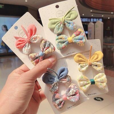 2 buc Agrafă pentru copii cu papillon pentru fete Agrafă cu flori, proaspătă și minunată, anti-rănire, ac de păr Fashion Princess WBL