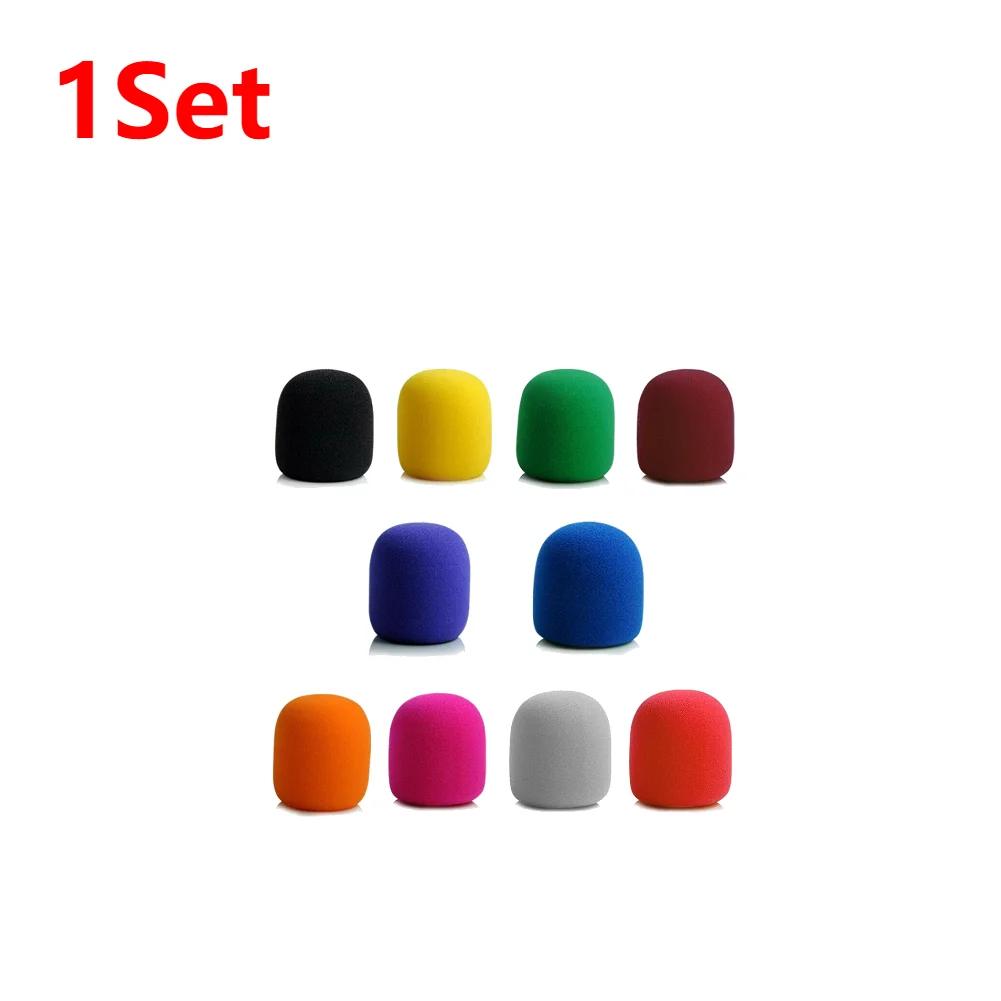 100/10PCS Mic Sponge Covers 10/1Set Anti-Spray Karaoke DJ Mic Foam Protective Sleeves 10 Colors Wireless Microphone Pop Filters