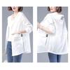 Women's Long Plus Size Hooded UV Resistant Jacket with Pockets