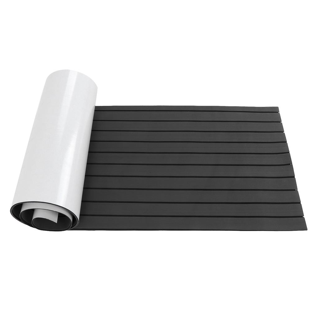 Marine Boat Flooring EVA Foam NonSlip Yacht Deck Motorhome Sheet Mat 240 X 60cm Self Adhesive(Dark Grey Black )