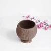 Natural Coconut Bowl Set: Coconut Shell Bowl with Coconut Wood Spoon and Fork for Fruit, Smoothies, and Salads