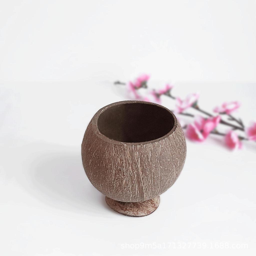 Natural Coconut Bowl Set: Coconut Shell Bowl with Coconut Wood Spoon and Fork for Fruit, Smoothies, and Salads