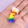 2 Sets Dollhouse Early Learning Rainbow Stacking Toys Puzzle Development Intelligence Rainbow Tower Baby Toy Gift Stack Ring