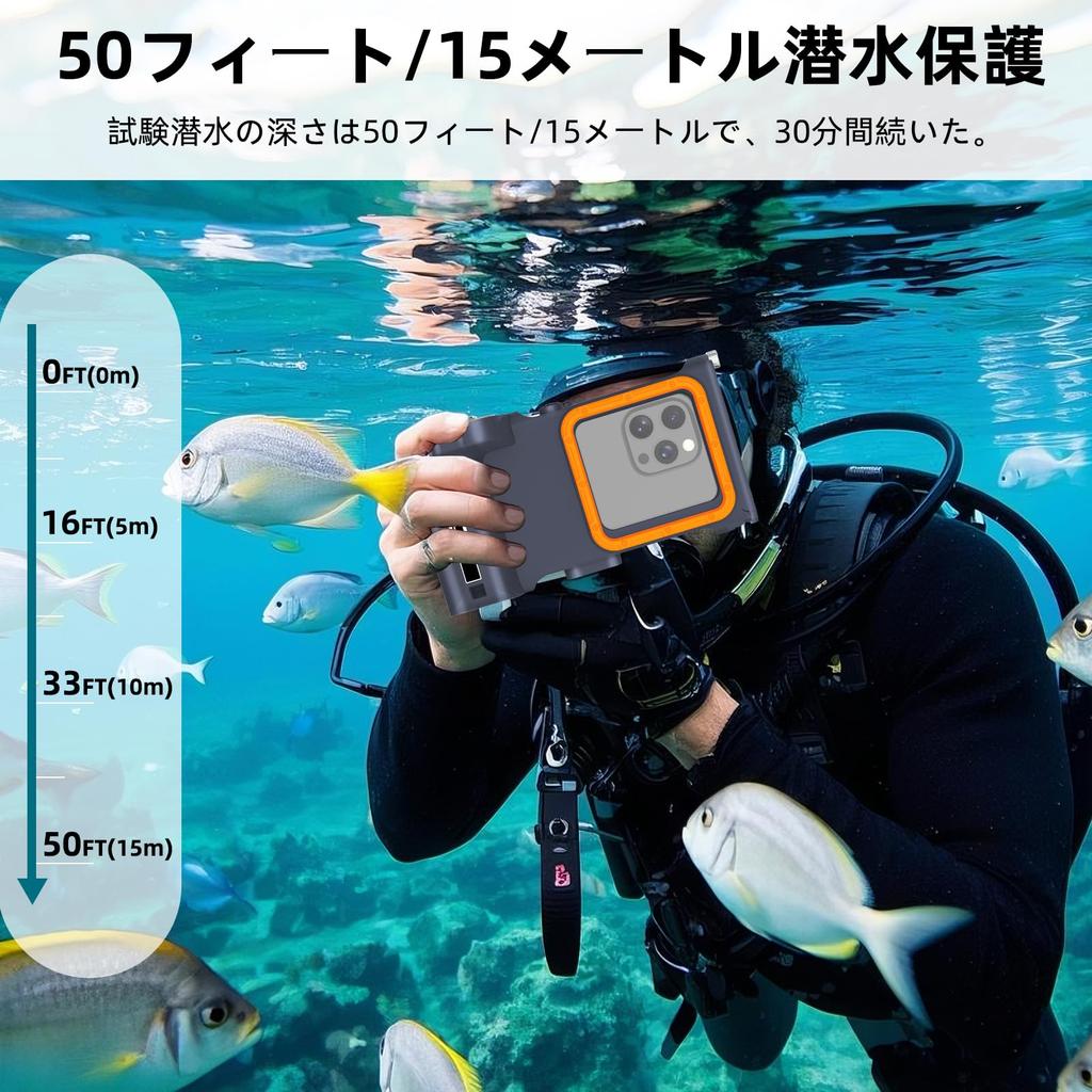 Tauchgehäuse für iPhone 3. Unterwasserfotografie-Gehäuse mit Bluetooth Wasserdicht IPX8 Standard Wasserdicht zum Schwimmen Sommer Heiß mit Trageband