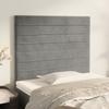 Vidaxl Bed Headboards, 2 Pcs, Light Gray, 100X5X78/88Cm, Velvety