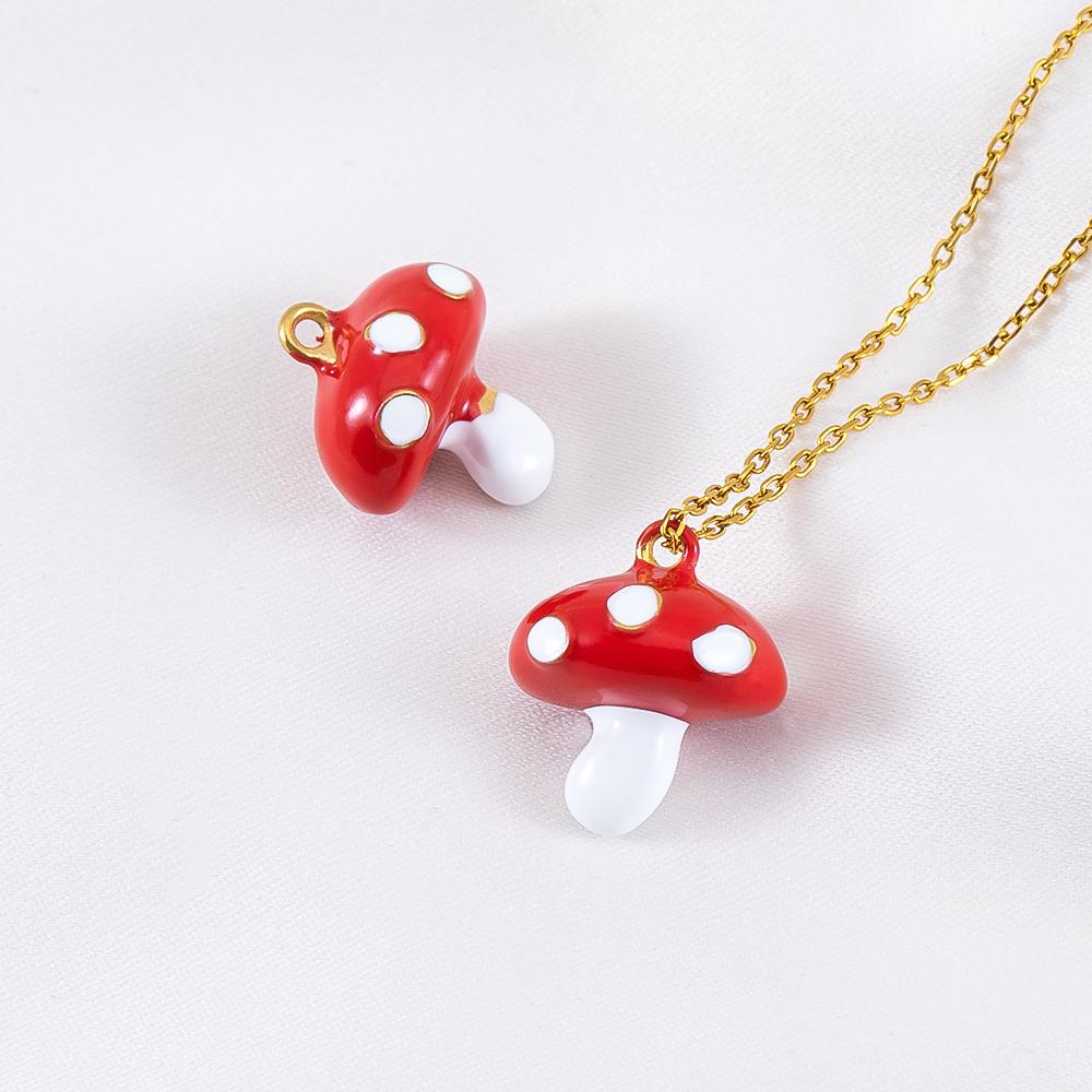 2pcs 10pcs Stainless Steel Pendant Cute Mushroom Fruit Seahorse Charms for DIY Bracelet Jewelry Making Necklce Keychain Earrings