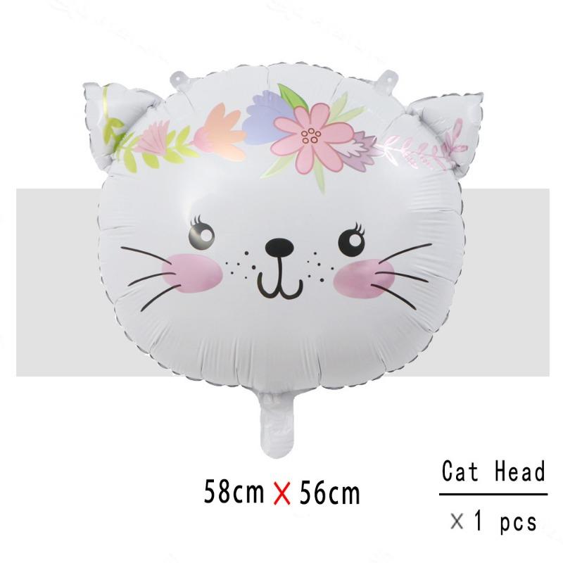 New Cartoon Jungle Animal Aluminum Film Balloon Tiger Lion Birthday Party Scene Decoration and Arrangement Balloon