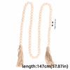 16mm Bead Size Wood Bead Garland 57.87in Boho Wall Hanging Decor Prayer Beads  For Coffee Table
