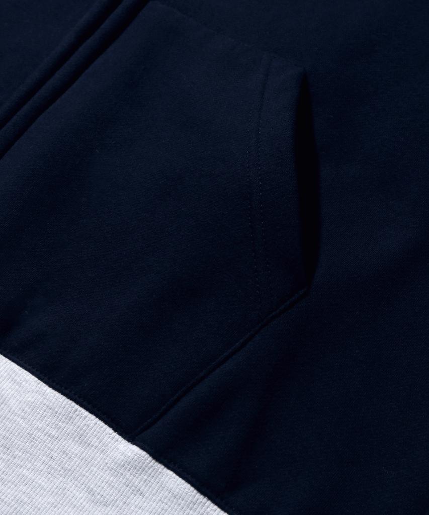 Trillion Raglan Color Mix 1992 Graphic Zip-Up Hoodie (Navy)