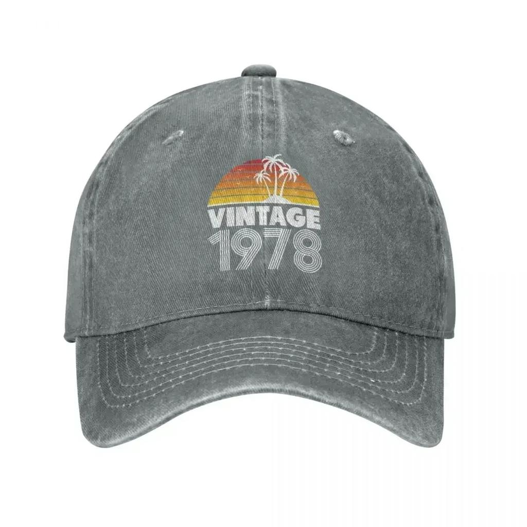 Vintage 1978 Baseball Caps Classic Distressed Denim Washed Sun Cap Men Women Outdoor Activities Hats Cap