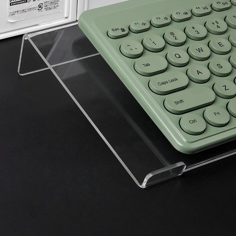 Acrylic Desktop Keyboard Stand, Compact Riser for Keyboard & Mini PC, Durable Clear Lifter, Colorful Keyboard Rack
