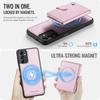 For Samsung Galaxy A24 4G (162.1mm) Case JEEHOOD J09 RFID Blocking Card Holder Leather Back Phone Cover Magnetic Case