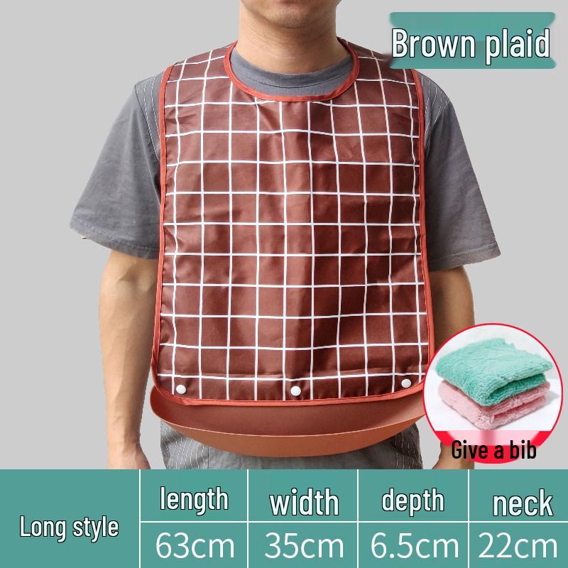 Waterproof 3D Leak-Proof Adult Bib for Elderly Patients