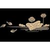 Sanmeni Long Incense Burner, Black, Lotus Pattern, 6.0 Inches [Buddhist Altar Accessories]