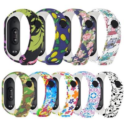 Sport Strap Für Xiaomi Mi Band 3 4 5 Silikon Handgelenk Gurt Für Mi band 4 Graffiti stil Armband für Xiaomi Mi Band 6 Zubehör
