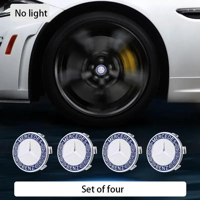 AAVL1 Mercedes Benz Magnetic Suspension LED Illuminated Wheel Hub Caps Lights for C-Class A-Class E-Class Upgrade Wheel Center Caps1