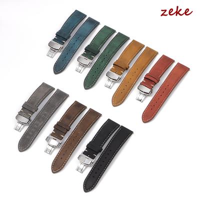 Cowhide Watch Strap 14mm 16mm 18mm 20mm 22mm 24mm for Rolex for Seiko Quick Release Wrist Band Butterfly Buckle Leather Bracelet