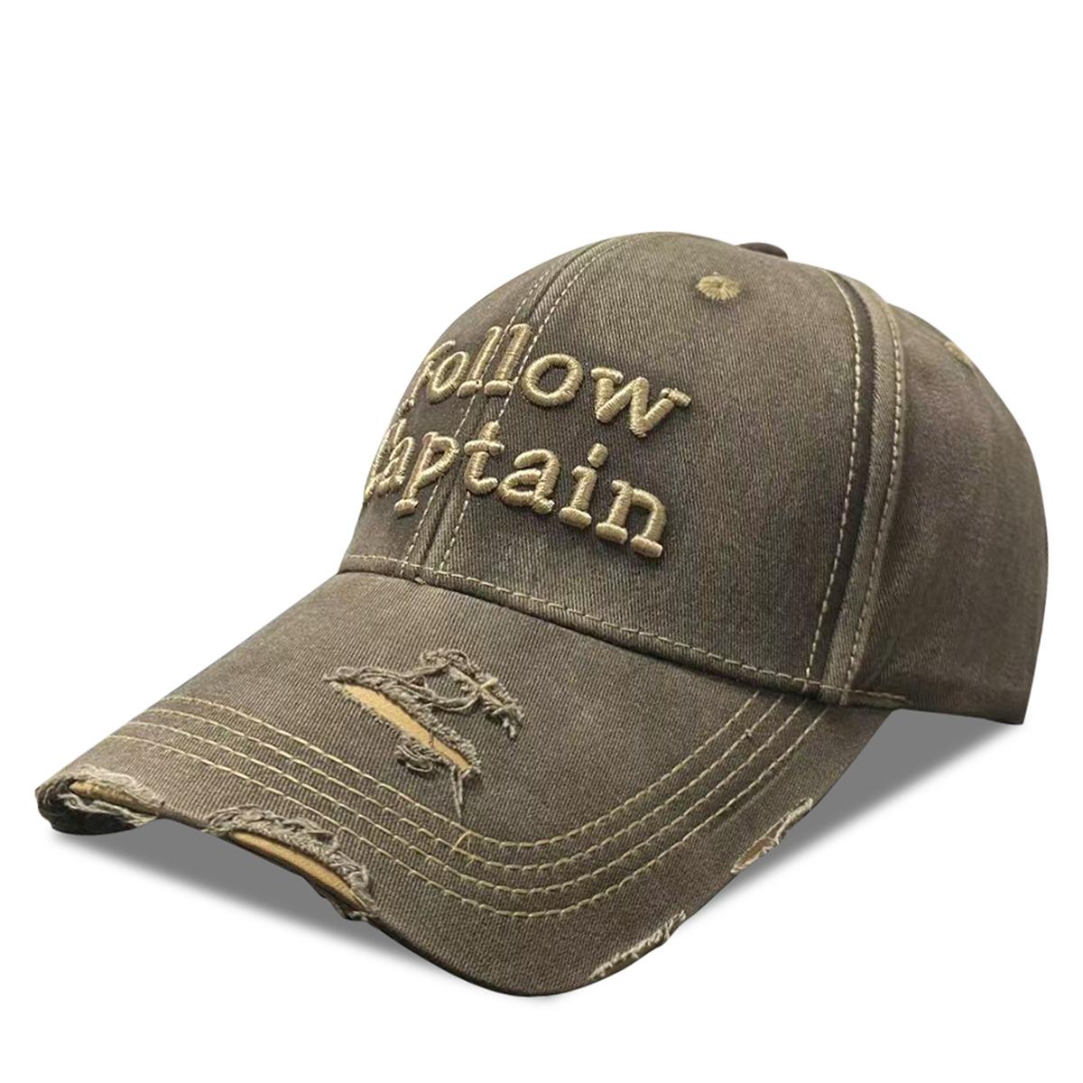 2026 New Letter Embroidery Baseball Cap Trendy Women s Hat Outdoor Retro Personality Street Style Men s Sunshade Baseball Cap Student коричневый